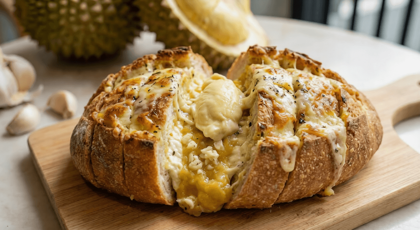 Durian Cheesy Garlic Bread